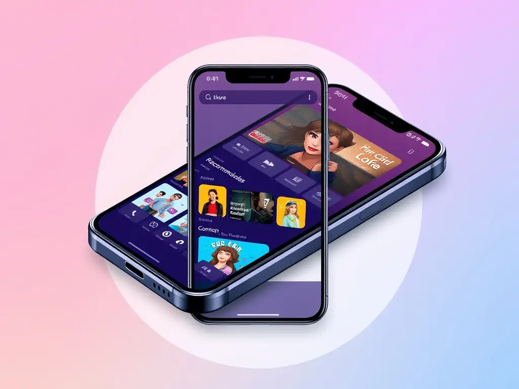 A mobile application interface showcasing personalized content recommendations.